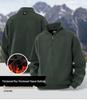 Men's Warm Fleece Stand Collar Half-Zip Pullover Plus Size Hoodie