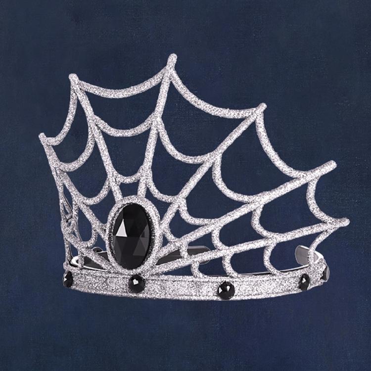Glitzerpulver Spinnennetze Krone Haarband Partyzubehör Stirnband für Halloween Party Maskenball Verkleidung Haarschmuck