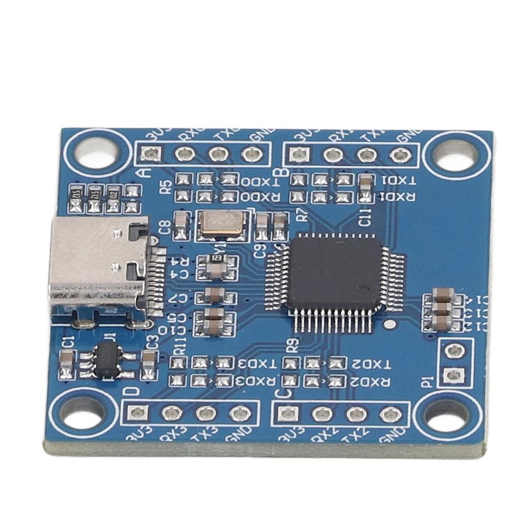 USB to 4 Way TTL Module CH9344 12Mbps Baud Rate UART Serial Port Module UART Transceiver 3.3V