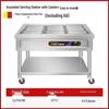 Stainless Steel Mobile Food Warming Table with Casters - Insulated Hot Dish Serving Cart