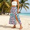 Lightweight Leopard Print Slit A-Line Skirt - Fresh Color, Versatile for Summer Picnic, Beach Vacation & Short Trips