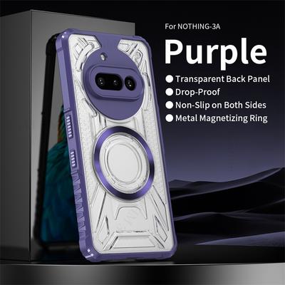 CD Magnetic Ring Transparent Shockproof Case For Nothing Phone 3a Pro 2A Military Hybrid Armor Cover For Nothing CMF Phone 2 Pro