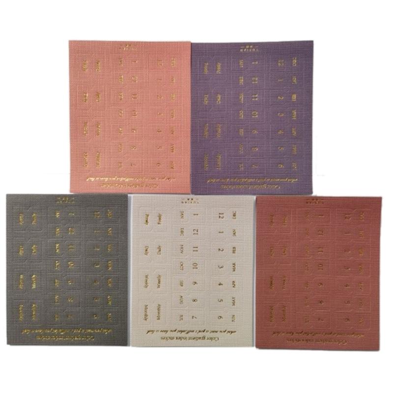 10 Sheets Adhesive Monthly Planner Tabs Monthly Plan Stickers Index Sticker Decorative Calendar Adhesive Index