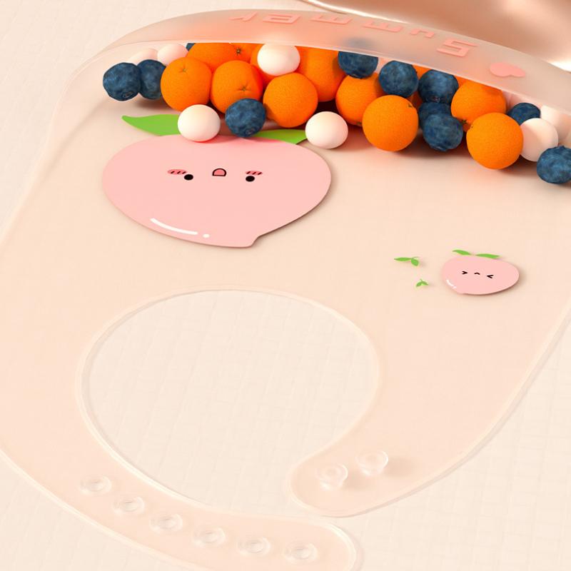 Soft Silicone Baby Bibs Cute Cartoon Animal Kids Bib Girl Boy Adjustable Burp Cloths Baby Waterproof Feeding Stuff