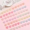 TX23 70pcs 10x9mm Candy Color Petite Acrylic Minimalist Inner Peach Heart Charm Bead DIY Handmade Jewelry Bracelet Accessories