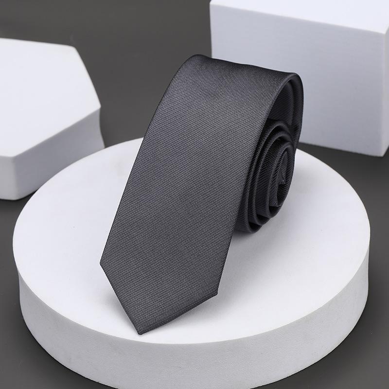 Korean Version Of Casual 5Cm Men'S And Women'S Business Dress Groom Wedding Stripe Hand Play Work Narrow Lazy Solid Color Tie