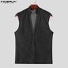 INCERUN Men Summer Sleeveless Mesh Sheer Tanks  Transparent T-shirts