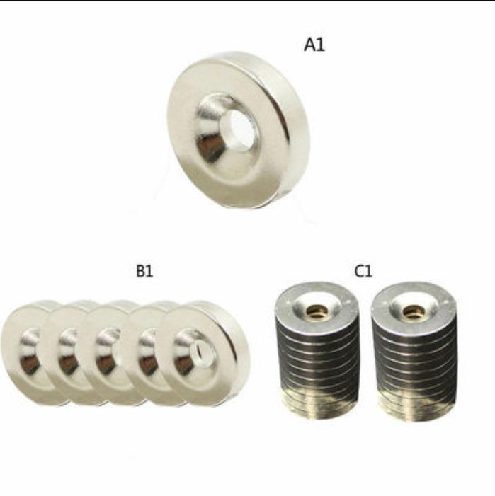 5/10/20/50 Stück 15x5 15x3 15x4 20x5 12x5 12x3 Loch 4 mm N35 NdFeB versenkter runder Magnet superstarker permanenter Seltenerdmagnet