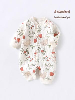 Class A Quilted Baby Romper - Thin Cotton Coat for Newborns, Perfect for Autumn and Spring
