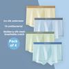 Baby underwear, children's and boys' four cornered shorts, 2025 new ice silk breathable mesh elementary school students' flat cornered underwear