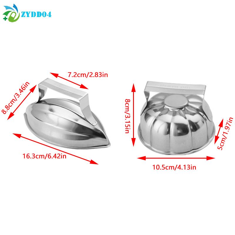 1PCS Pumpkin Shaped Omelet Rice Mold Stainless Steel Rice Ball Maker with Handle Pawpaw Baking Mold for Kitchen & Restaurant Use