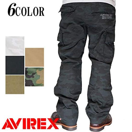 AVIREX Long Pants COTTON RIP STOP FATIGUE Ripstop Fatigue Pants 2XL 012 Black Camo PANTS/Cotton Men's 783-3910013
