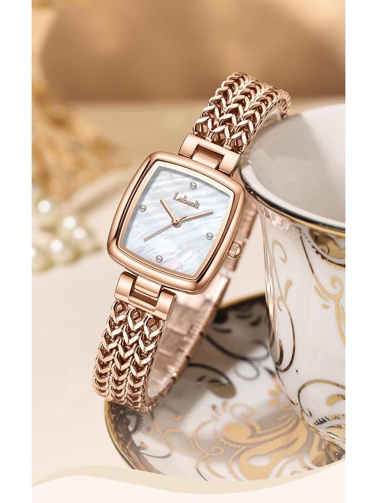 La Baoli Retro Women's Quartz Gold Watch - French Style, Artistic, High-End Feel