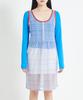 Cotton Rivers Club Chiffon Check Dress (Blue)