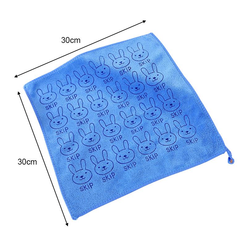 1Pcs Cute Bunny 30*30cm Baby Square Towel Thicken Hook Towel Universal Handkerchief Random Color