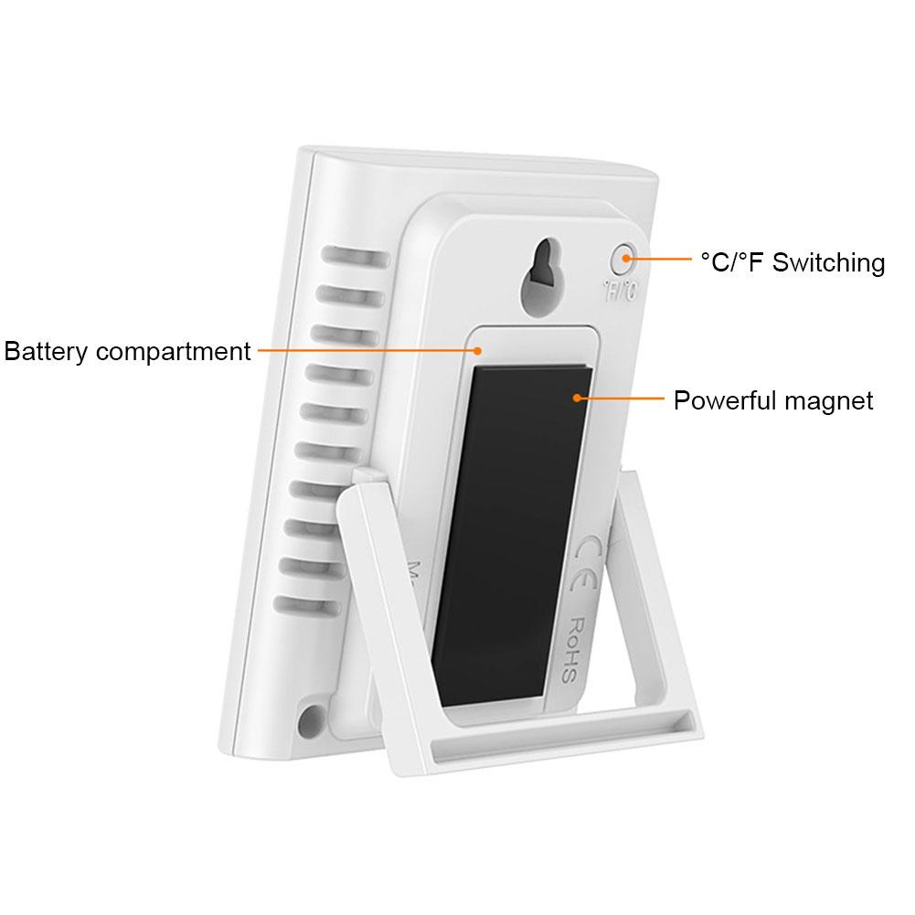 Indoor Thermometer Backlight Magnetic Thermometer Hygrometer Large Screen Temperature and Humidity Monitor for Home Office