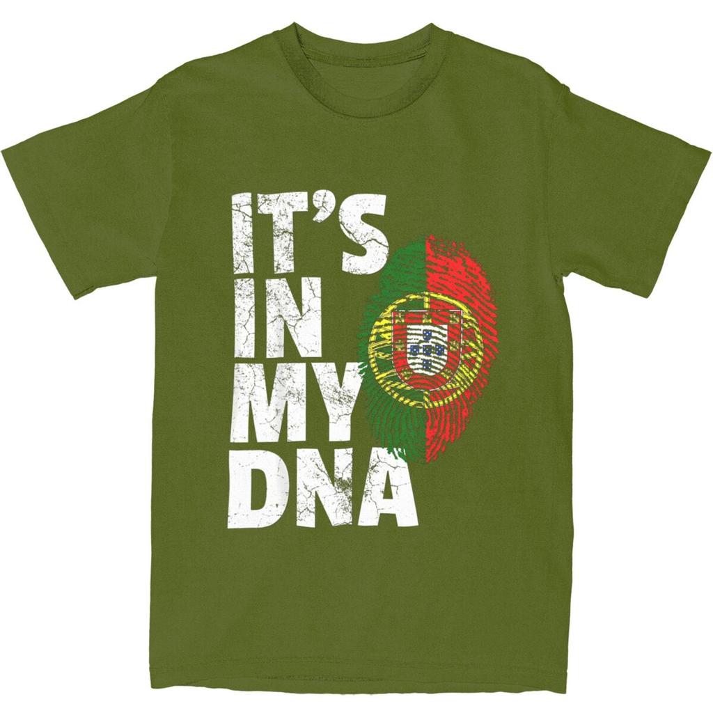 ES LIEGT IN MEINER DNA Portugiesische Portugal Flagge T-Shirt Sommer Lustige T-Shirts Baumwolle Harajuku T-Shirt Für Herren Kurzarm Kleidung