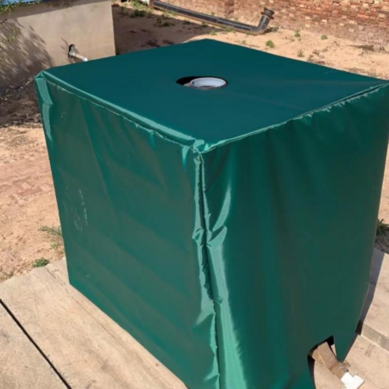 1000L Water Tank Cover Outdoor 210D Oxford Waterproof Dustproof Insulated IBC Tote Protector 120x60x100cm зелёный