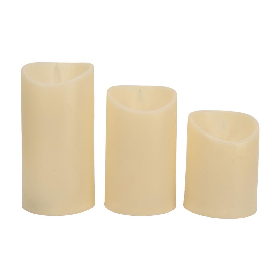 LED Flickering Flameless Candles with Remote Realistic Battery Operated Electronic Flickering LED Pillar Candles for Home Decor 7.5cm