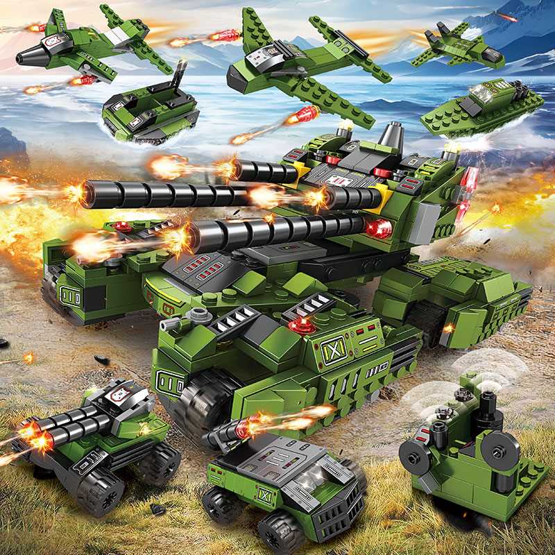 WW2 Military Building Blocks Tank Bricks Armored Vehicle Tank Model Assembly Soldiers Boys Toys Children Christmas Holiday Gift