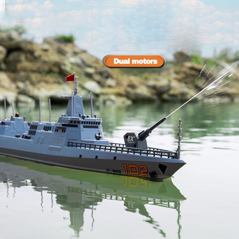Dual Motor Drift Simulation Destroyer Model High Speed RC Remote Control Boat Summer Hot Toys