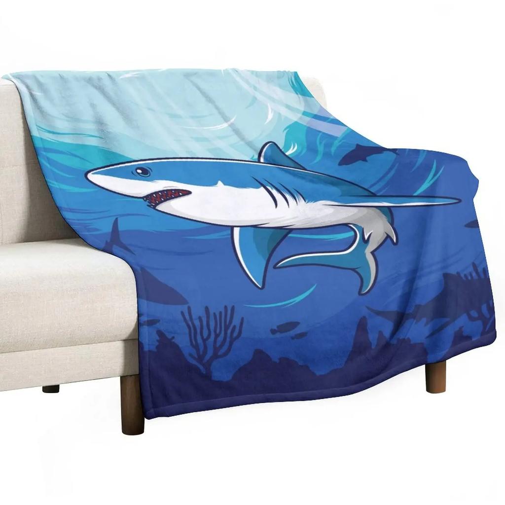 Blanket Shark Blankets Fleece Throw Blanket Ultra Soft Flannel Bed Blanket Warm Fuzzy Plush Blanket 50"X40"