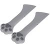 2pcs Multifunction Pet Cat Paw Can Opener Food Spoon Silicone Lightweight Washable for CatGray