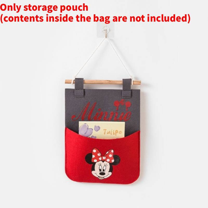 Mickey Mouse Felt Wall Organizer With Multiple Pockets For Kids Room Storage