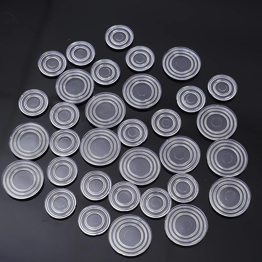 50/10Pcs Furniture Anti Slip Pads Round Glass Table Bumper Non Adhesive Bumpers Pad Soft PVC Suction Pad for Table Glass 18/23mm