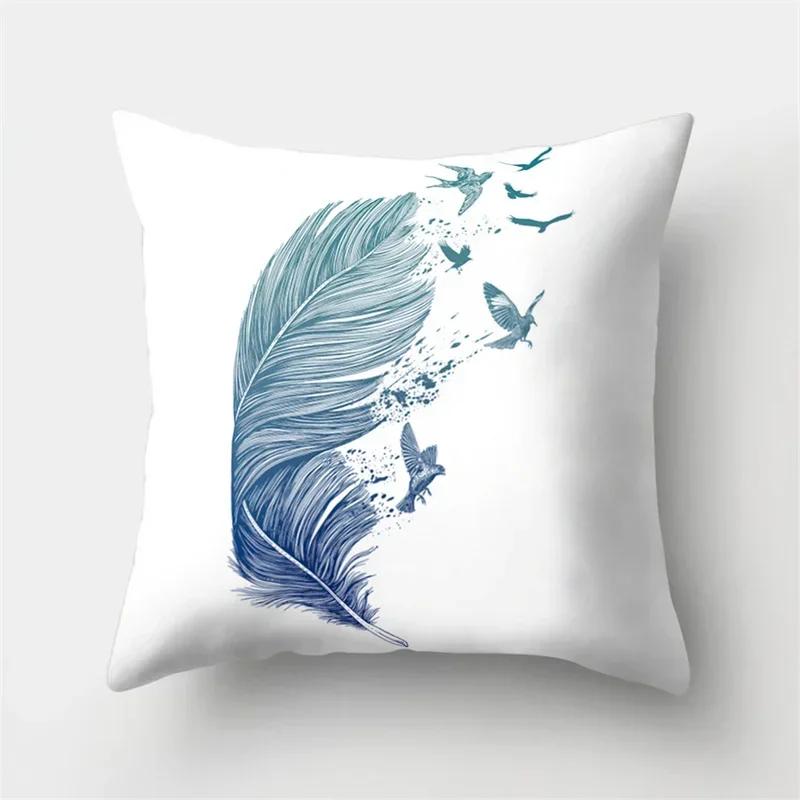 45X45Cm Feather Pillowcase Bohemia Dreamcatcher Polyester Cushion Cover Sofa Living Room Car Waist Pillow Cases Home Decoration
