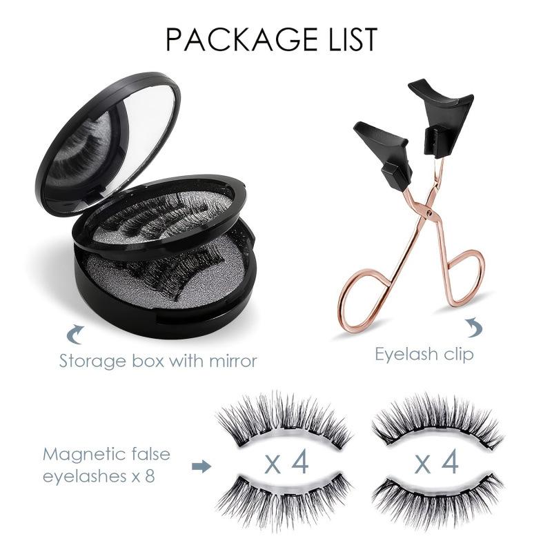 2026 Magnetic 3D Eyelash Set with Mirror