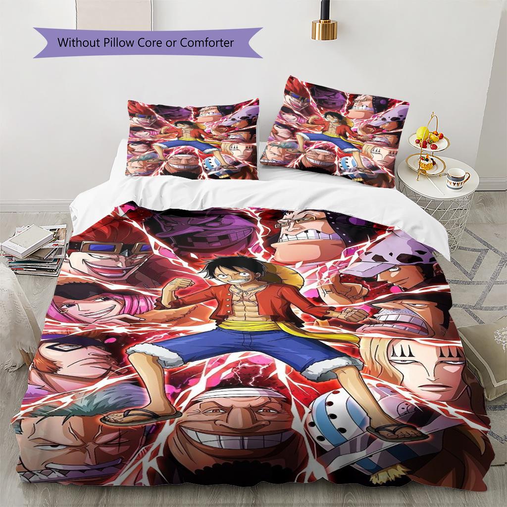 Set Copripiumino Trapuntato con Fantasia Cartone Animato Federa Decorazione per la Casa Regalo di Compleanno (1 * copripiumino + 2 * federa, senza nucleo)