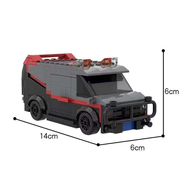 MOC-20604 A-Team Vehicle SWAT Team Car Car Toy modelPolice Department Car Brick Building Set Children ToyGift 242PCS Color instruction