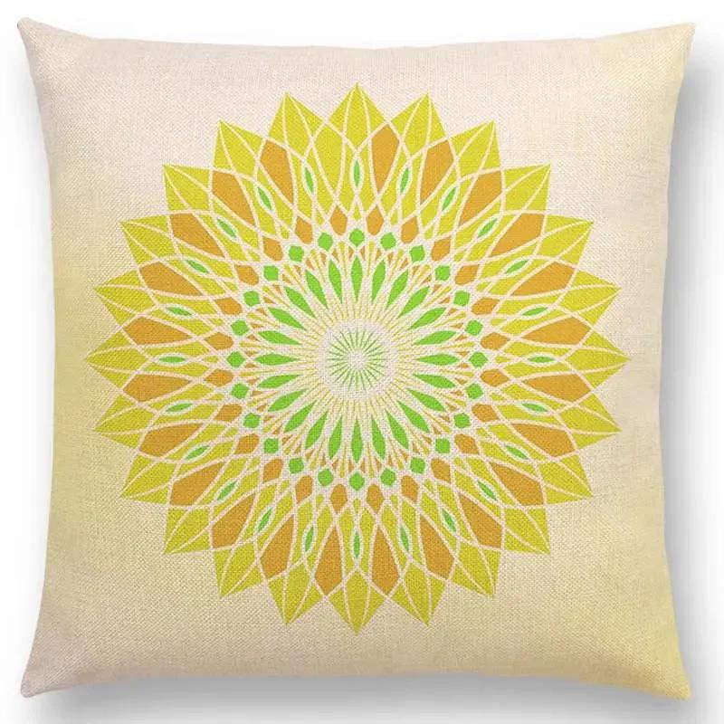 Newest Floral Sofa Pillow Case Geometric Landscape Tropical Joy Mandala Flowers Squares Arrow Cushion Cover