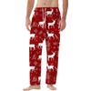 Men's Drawstring Pocket Flannel  Pants Homewear Sleep Pants