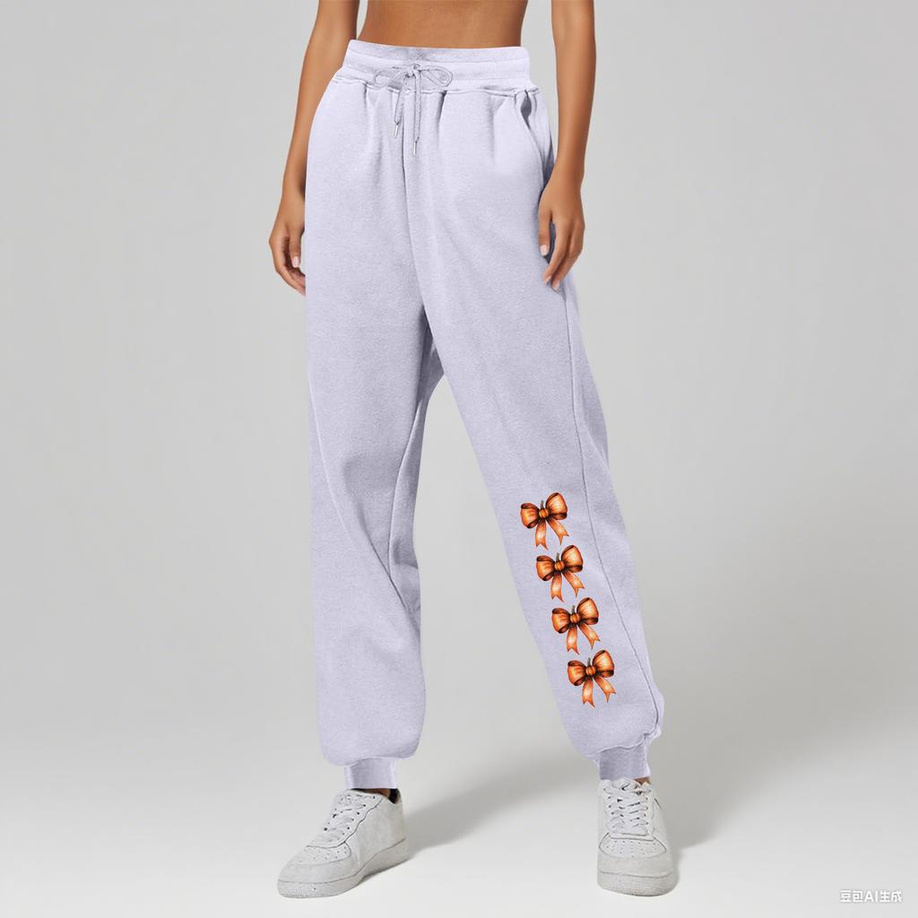 Ladies' Printed Unisex Casual Pocket Drawstring  Pants