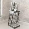 304 Steel Kitchen Knife Holder Countertop Home Use Restaurant Bar Chef Santoku Cleaver Storage Rack Knife Stand Organizer
