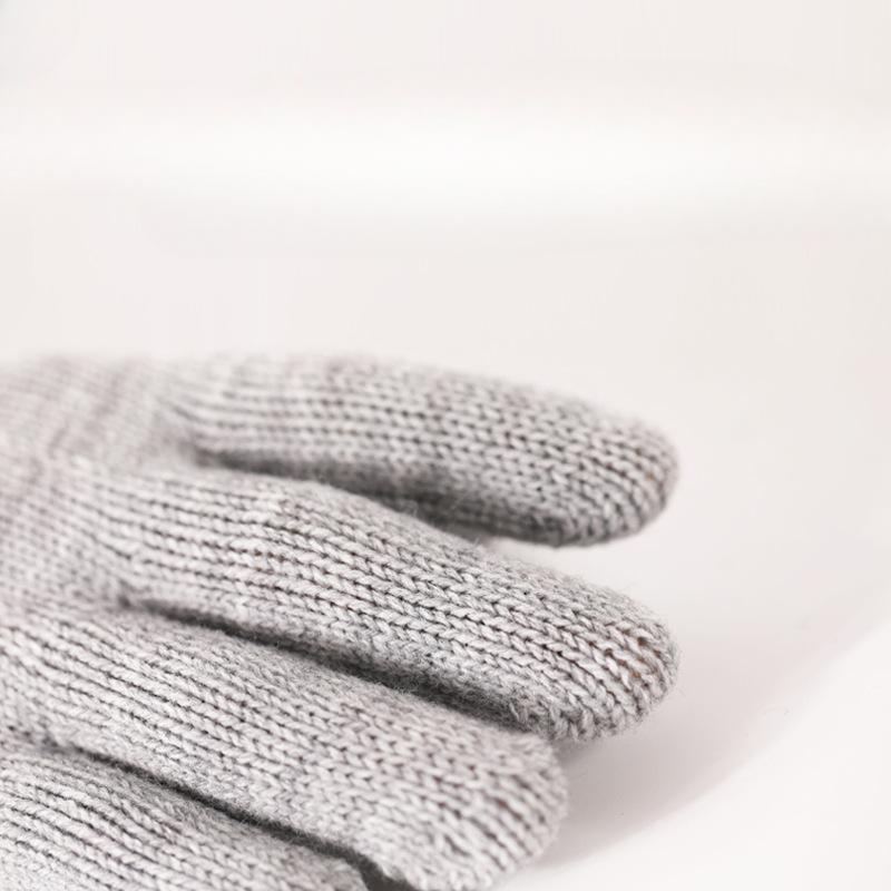 Women Autumn Winter Thick Thermal Warm Gloves Student Knitted Five-Finger Riding Wool Work School Cold Weather Gloves