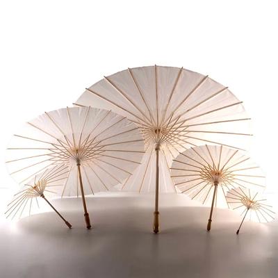 10/20pcs Paper Parasol 30/60cm Chinese Paper Umbrellas White Umbrella Photography Props for Baby Shower Party Wedding Rustic