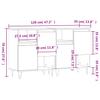 Sideboards 2 Pcs Sonoma Oak Wood Based Material
