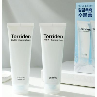 [1+1] Torridon Dive-in Low Molecular Hyaluronic Acid Cleansing Foam Double Special (150ml+150ml), 300ml, 2 Sets