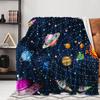 Stylish Space Throw Blanket Lightweight Flannel Throw Classic Space Soft Comfy Plush Blanket For Home Decor Perfect Sofa Office