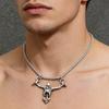 Punk Hip Hop Skull Pendant Necklace for Men Women Vintage Gothic Punished Man Design Fashion Hip Hop Jewelry