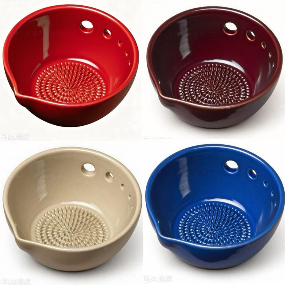 Easy To Use Manual Garlic Grater Bowl 2-in-1 Handmade Garlic Grinder Resin Compact Herb Stripper Bowl Meal Preparation