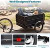 2-in-1 Fahrradanhänger & Schiebewagen, Wasserdicht, Abnehmbare Box, Reflektoren, Universelle Kupplung für Reisen & Einkaufen