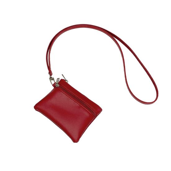 Necklace Coin Wallet Neck Hanging Coin Purse with Removable Lanyard Zipper Closure Card Holder for Men And Women Daily Use Travel