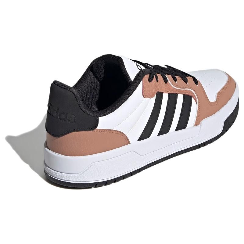 Adidas Neo Entrap Leather Comfortable Sports Low-Top Retro Basketball Shoes Unisex Sneakers White Black Brown IE3905