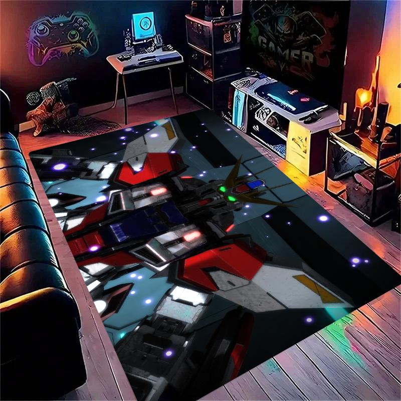 G-Gundam-m Cartoon Robot Gift Carpet Rug for Bedroom Living Room Home Sofa Decoration Kids Game Play Decor Floor Mat