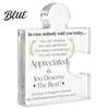 Meaningful Colleague Farewell Gifts Acrylic Puzzle Shape Ornaments for Team Appreciation and Employee Recognition Transparent High Transparency