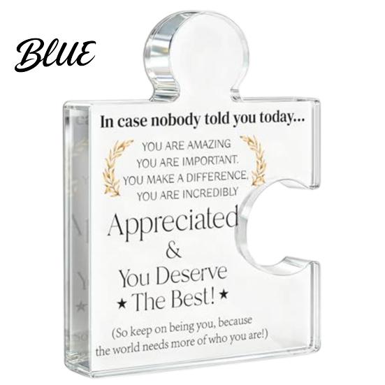 Meaningful Colleague Farewell Gifts Acrylic Puzzle Shape Ornaments for Team Appreciation and Employee Recognition Transparent High Transparency